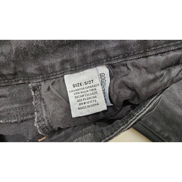 Flying Angel Black Flare Legs Five Pockets Zipper Button Women's Jeans Size 5/27 - Picture 7 of 7